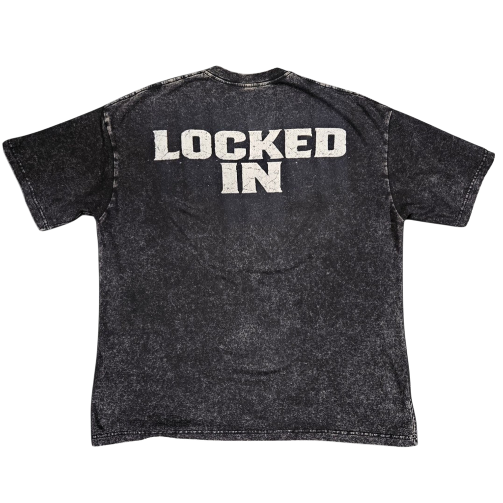 "LOCKED IN" Washed Baggy fit T-shirt - NF