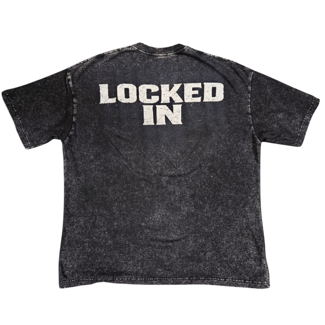 "LOCKED IN" Washed Baggy fit T-shirt - NF