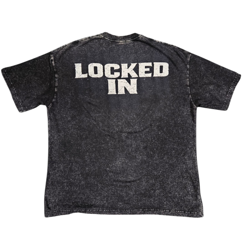 "LOCKED IN" Washed Baggy fit T-shirt - NF