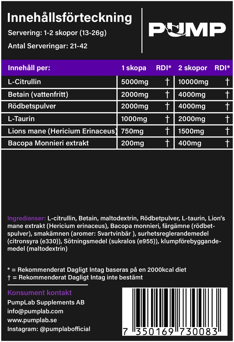 Plutonium Stim Free PWO - Pumplab